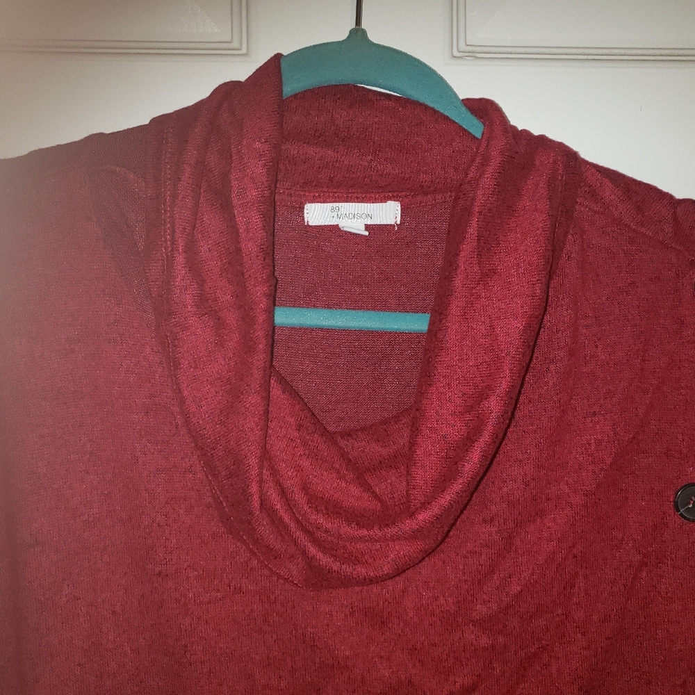 89th + Madison Gray Soft Light Weight Cowlneck Sw… - image 3